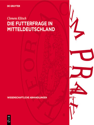 cover image of Die Futterfrage in Mitteldeutschland